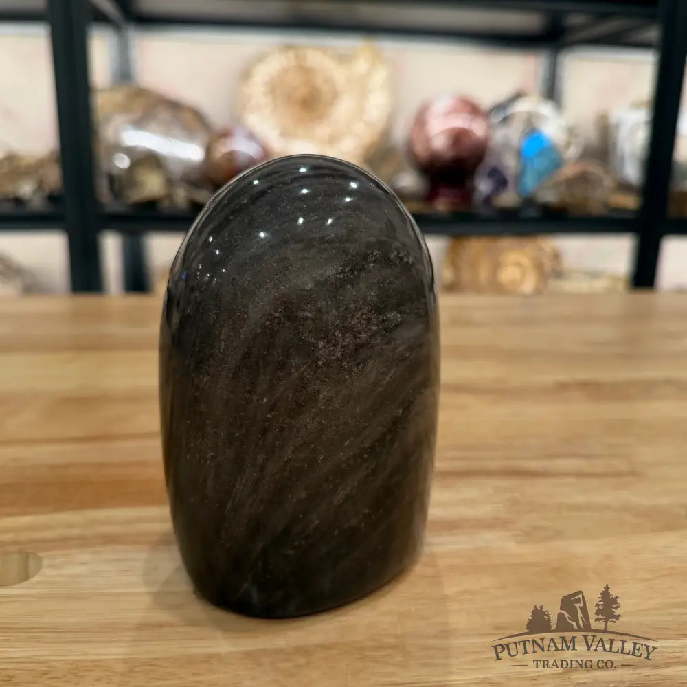 Silver Sheen Obsidian Table Accent 5.19’’ - Sculpture