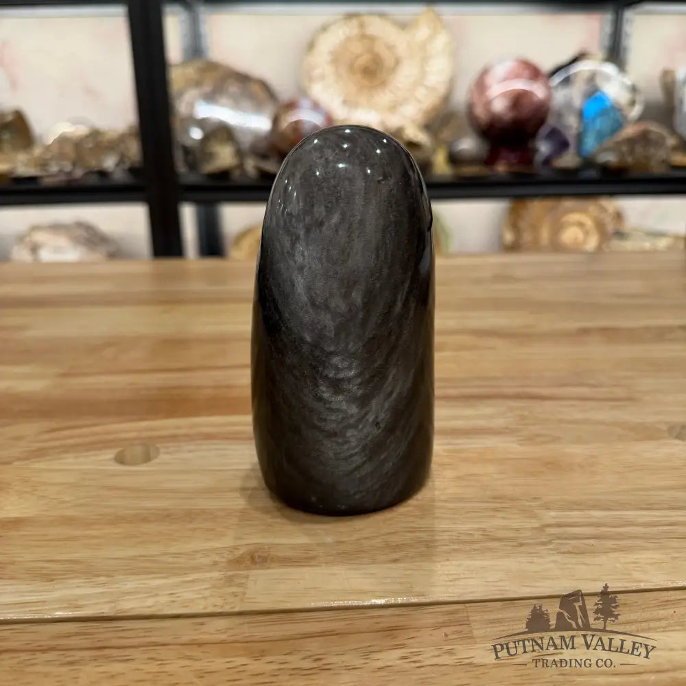 Silver Sheen Obsidian Table Accent 5.5’’ - Sculpture