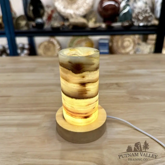 Slim Banded Calcite Lamp 4.75’’ - Lamp