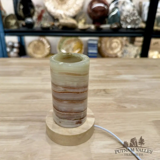 Slim Banded Calcite Lamp 4.75’’ - Lamp