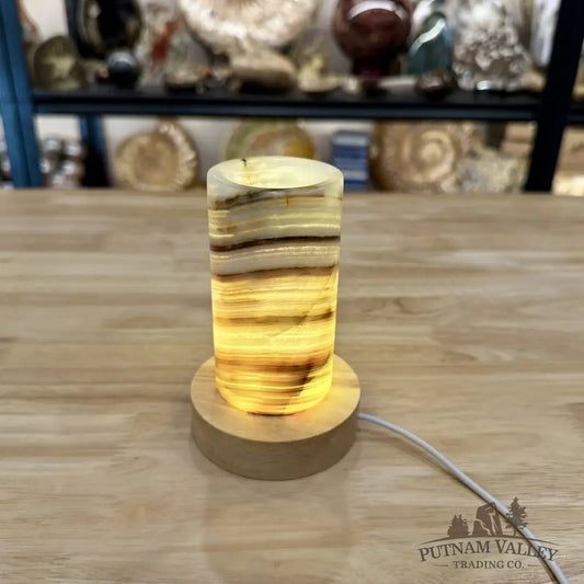 Slim Banded Calcite Lamp 4.75’’ - Lamp
