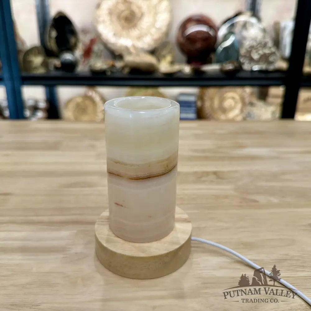 Slim Banded Calcite Lamp 4.75’’ - Lamp