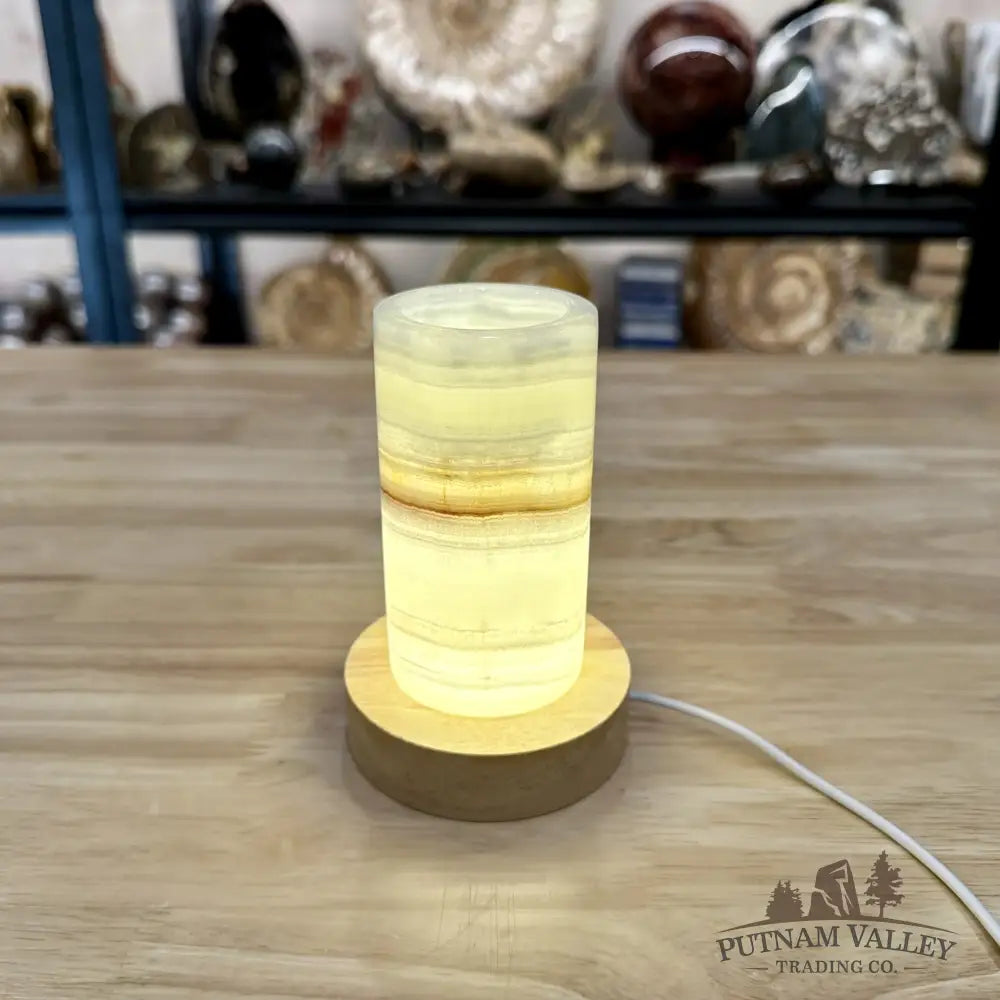 Slim Banded Calcite Lamp 4.75’’ - Lamp