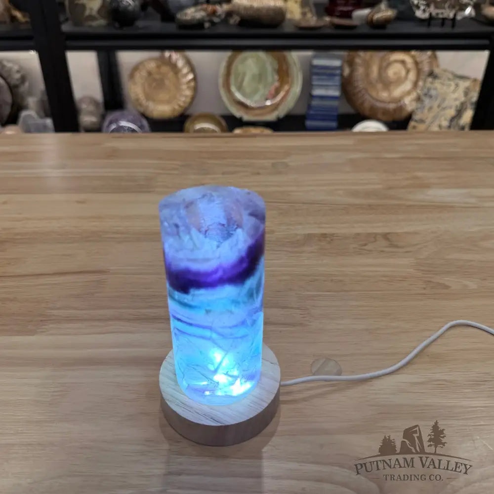 Slim Rainbow Fluorite Lamp 5.12’’ - Lamp