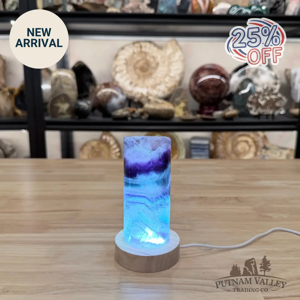 Slim Rainbow Fluorite Lamp 5.12’’ - Lamp