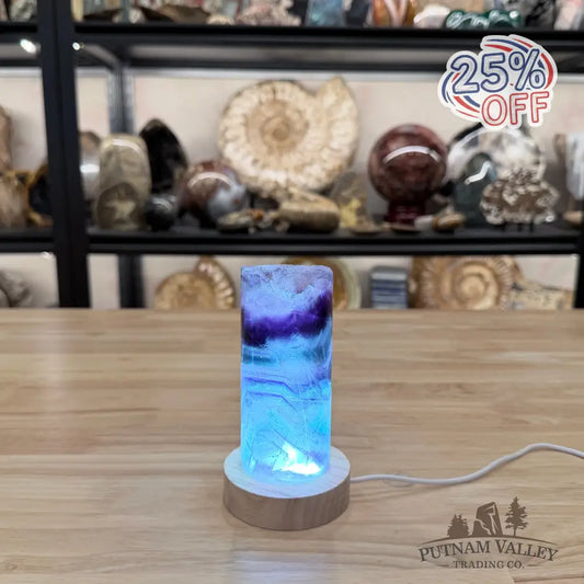 Slim Rainbow Fluorite Lamp 5.12’’ - Lamp