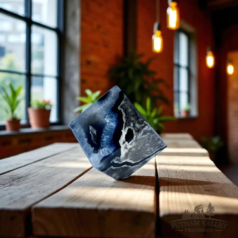Standing Volcano Agate Cube Cube