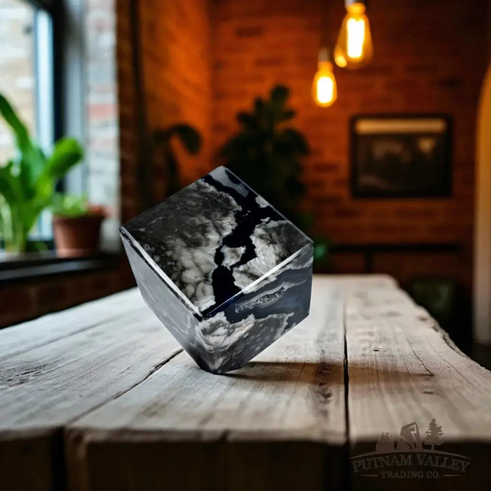 Standing Volcano Agate Cube Cube