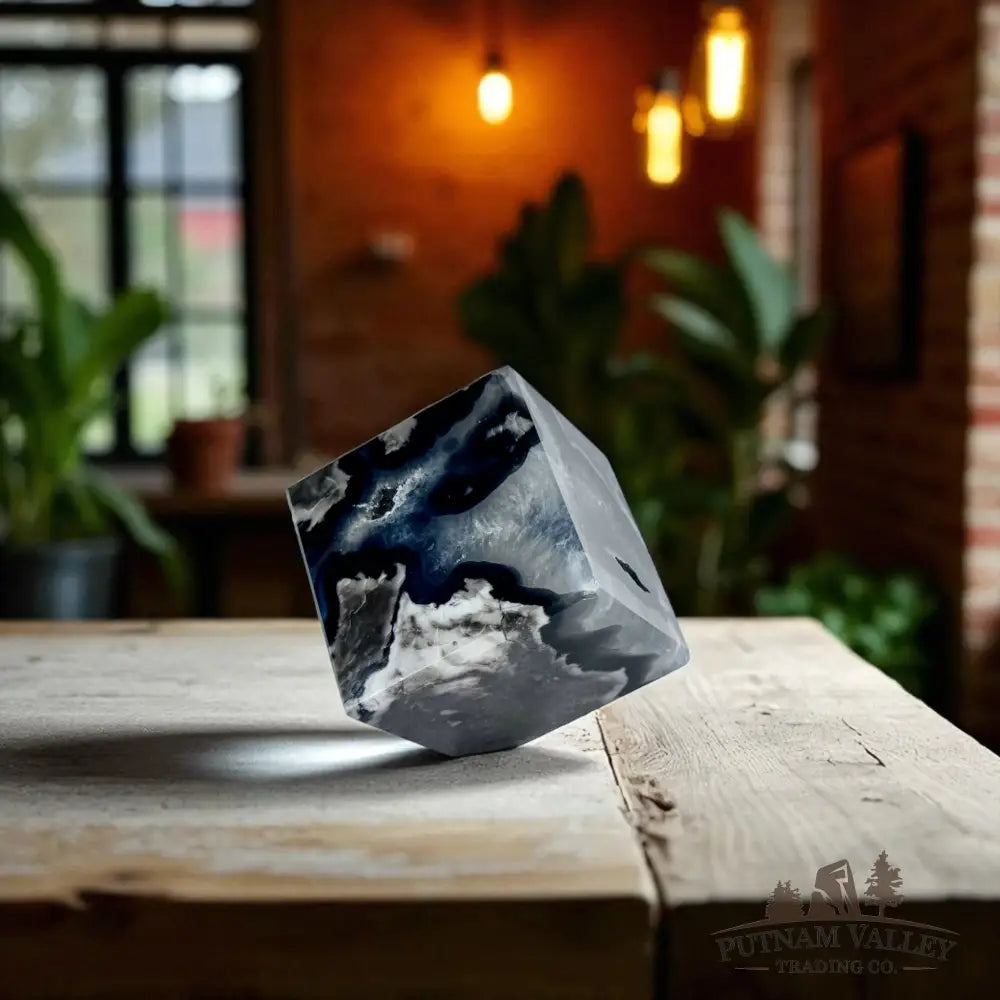 Standing Volcano Agate Cube Cube