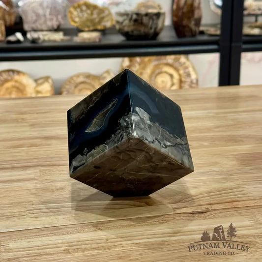 Standing Volcano Agate Cube 3.1’’ Cube