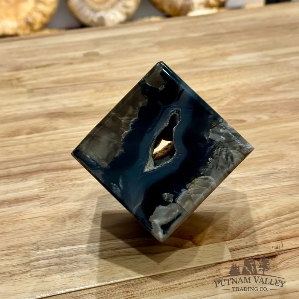 Standing Volcano Agate Cube 3.1’’ Cube