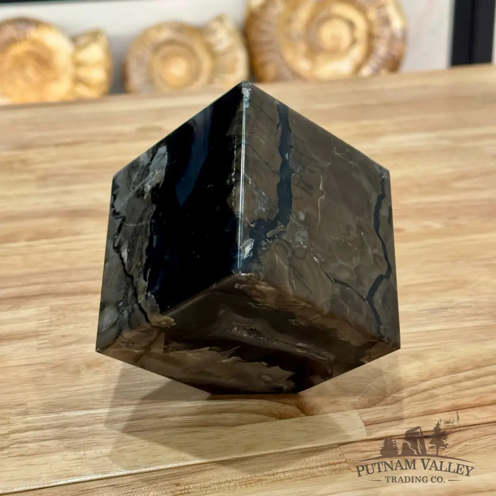 Standing Volcano Agate Cube 3.1’’ Cube