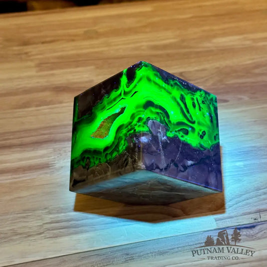 Standing Volcano Agate Cube 3.1’’ Cube