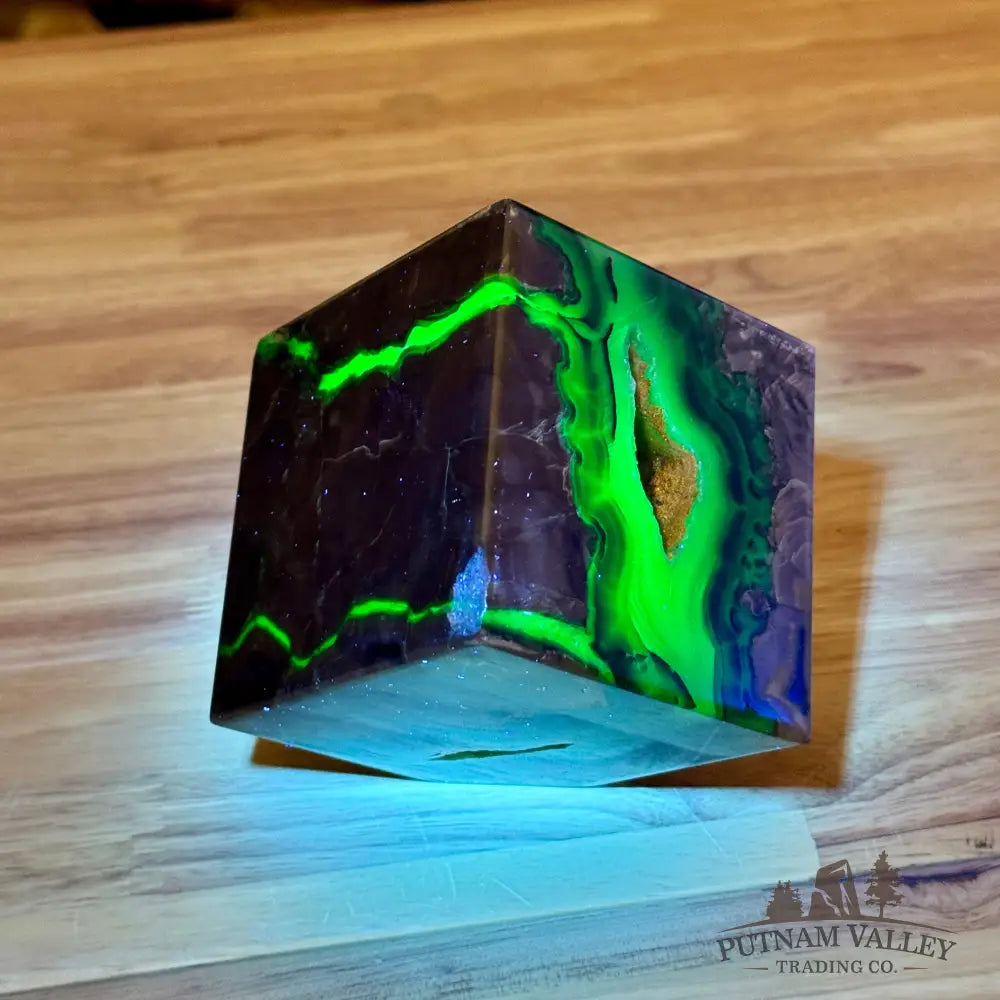 Standing Volcano Agate Cube 3.1’’ Cube