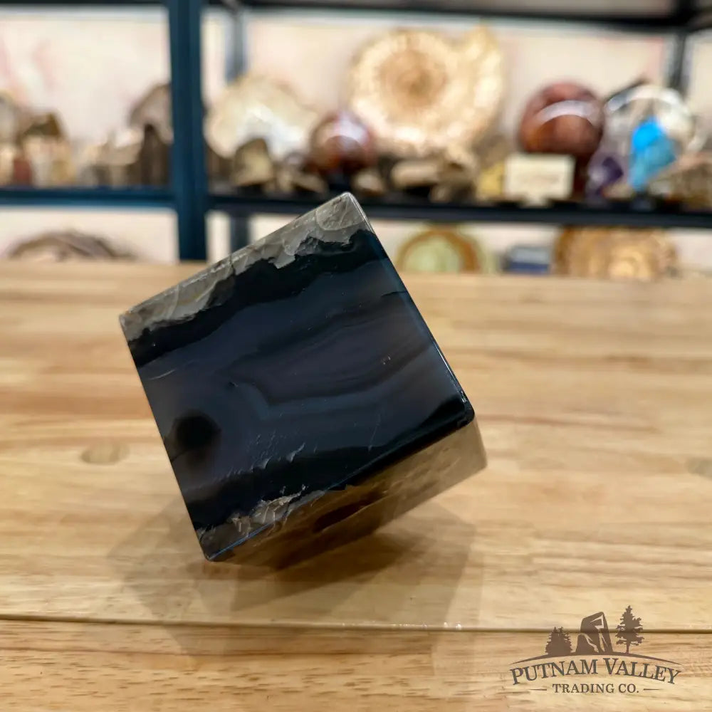 Standing Volcano Agate Cube 3’’ - Cube