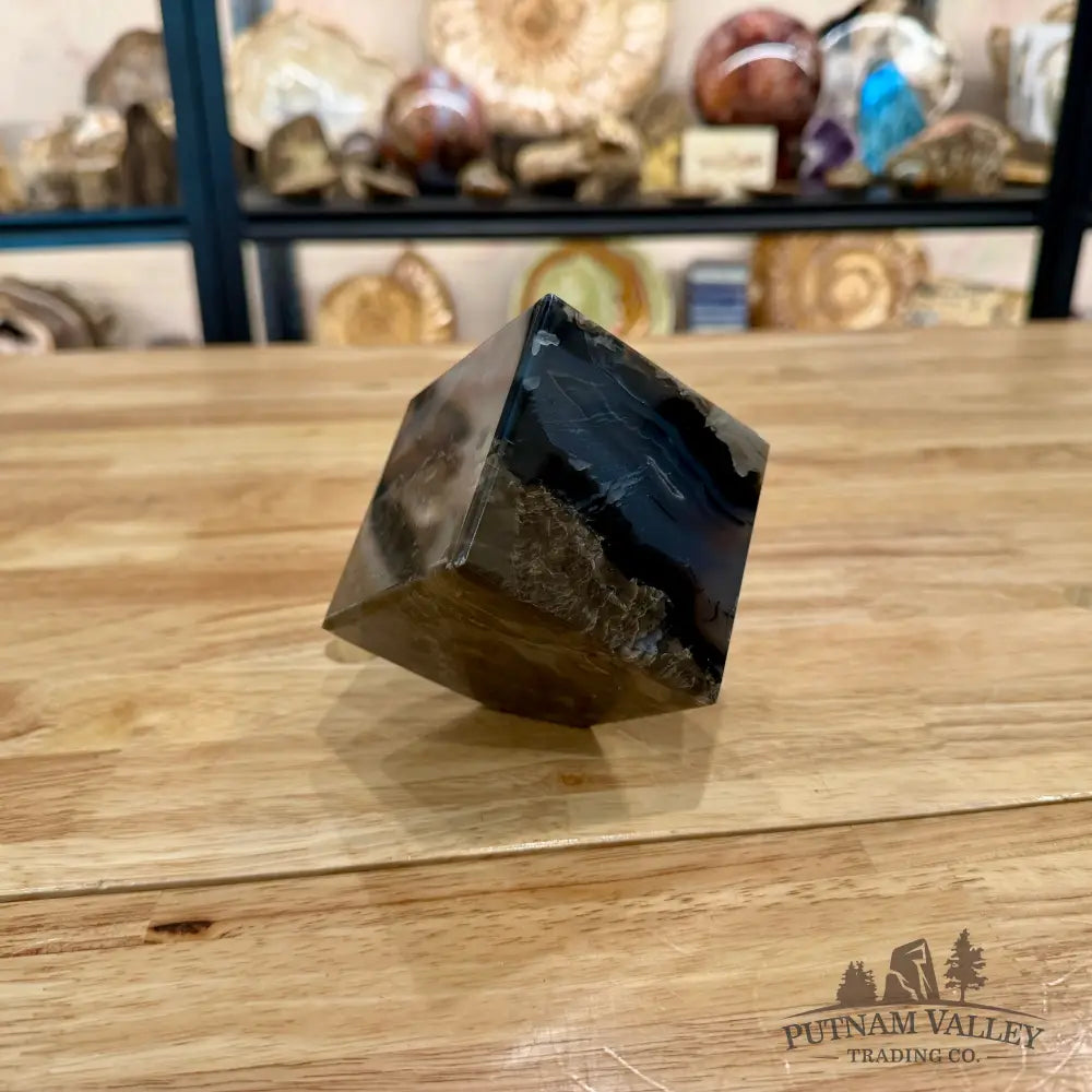 Standing Volcano Agate Cube 3’’ - Cube