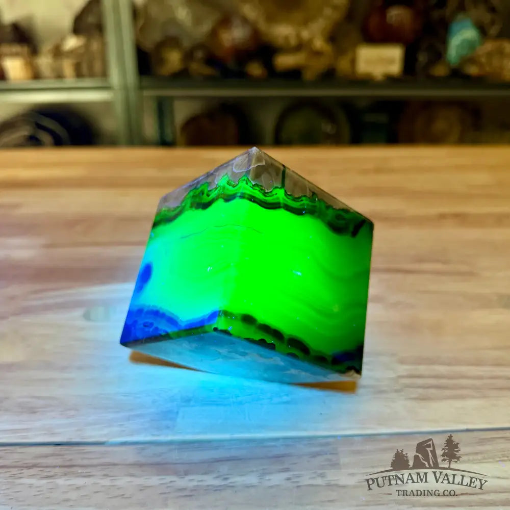 Standing Volcano Agate Cube 3’’ - Cube
