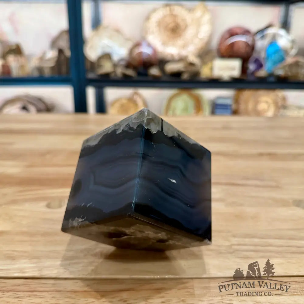 Standing Volcano Agate Cube 3’’ - Cube