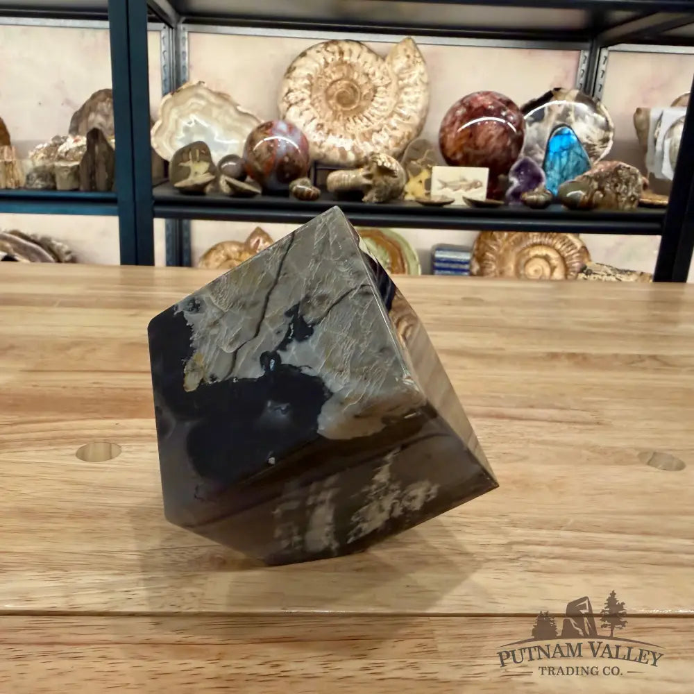 Standing Volcano Agate Cube 3’’ - Cube