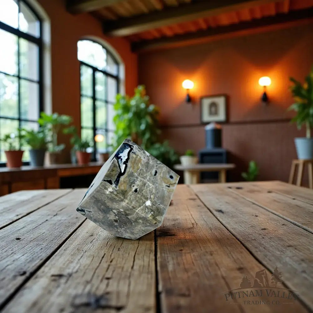 Standing Volcano Agate Cube Cube