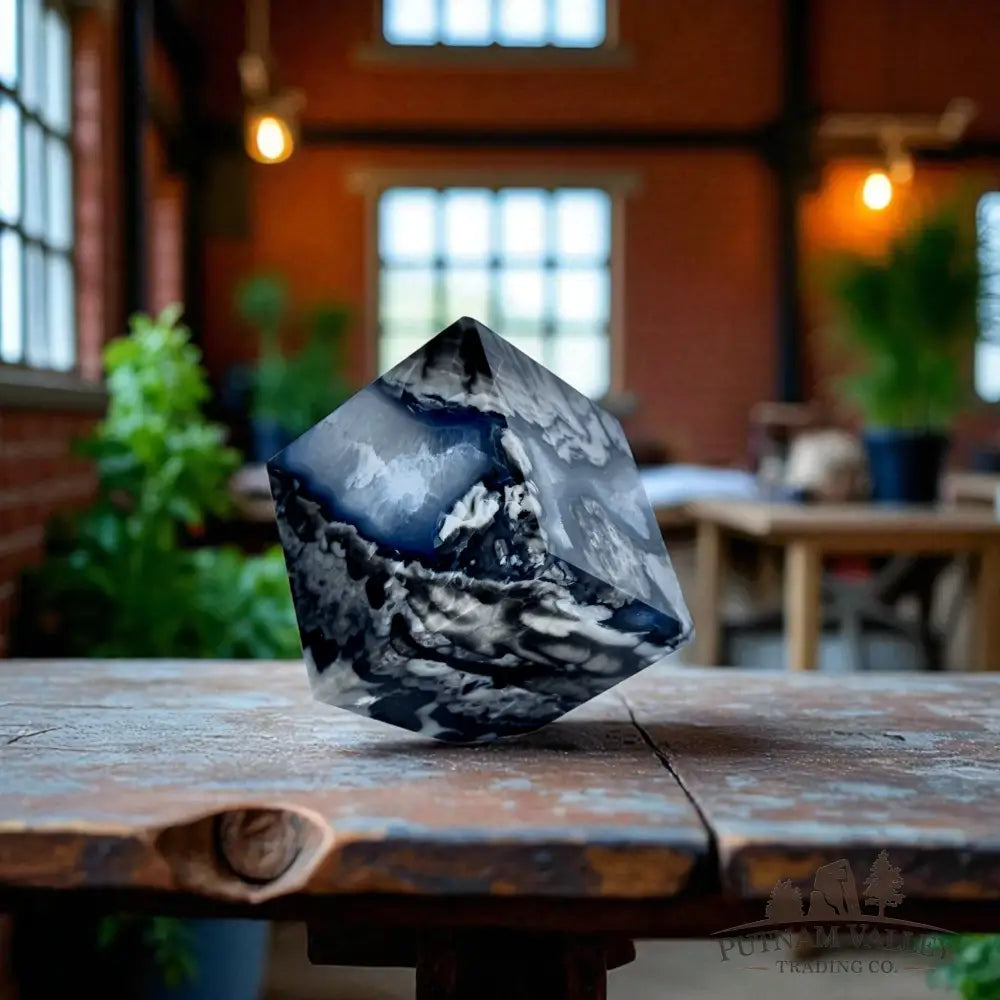 Standing Volcano Agate Cube Cube