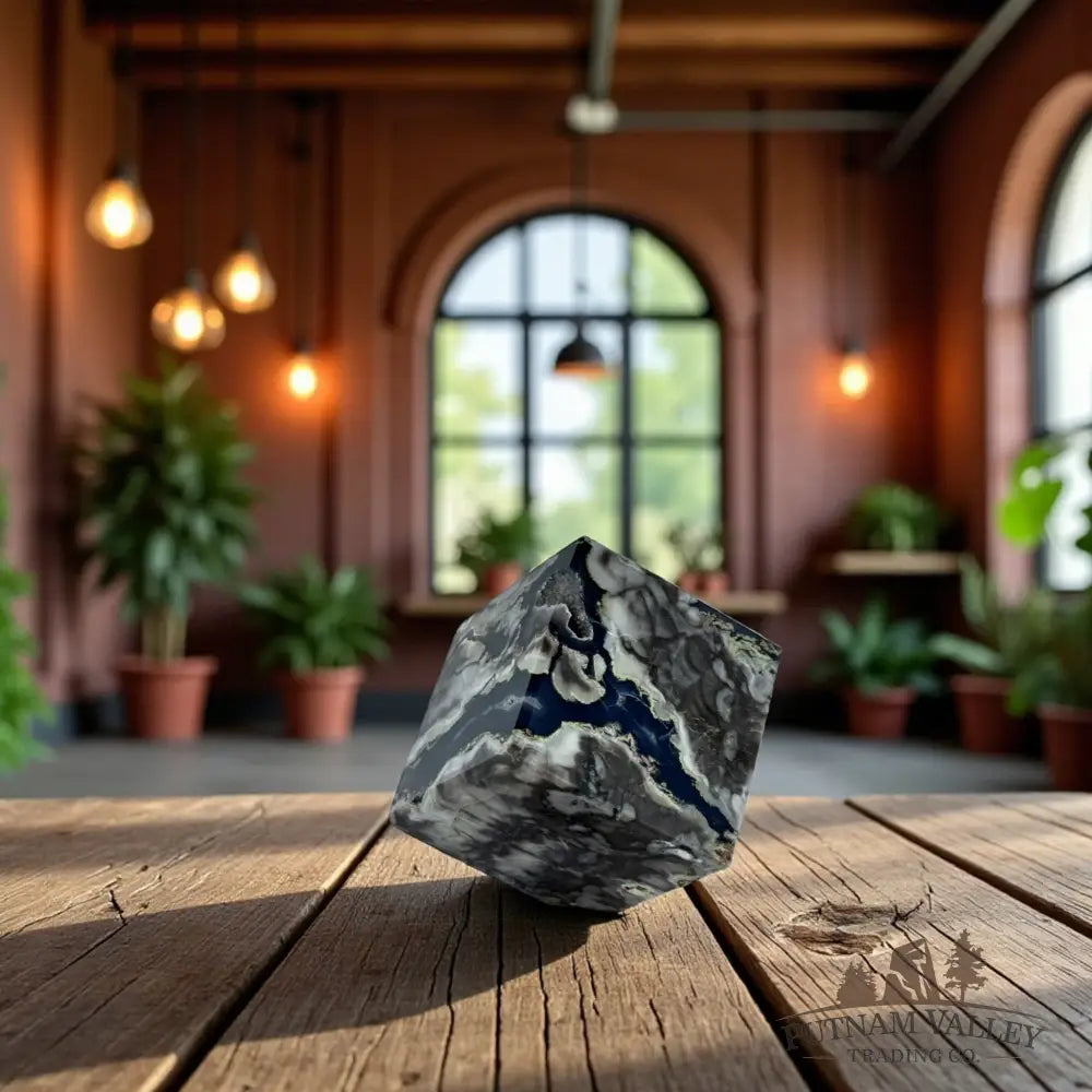 Standing Volcano Agate Cube Cube