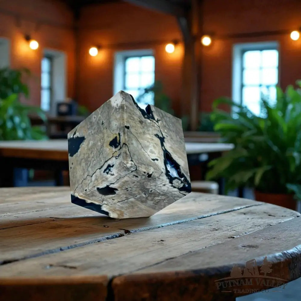 Standing Volcano Agate Cube Cube