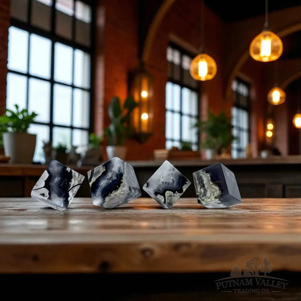 Standing Volcano Agate Cubes Cube