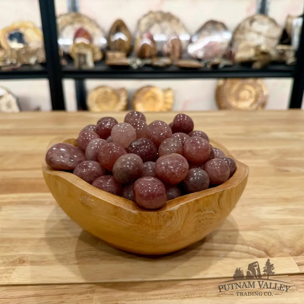 Tumbled Strawberry Quartz (½ lb) Tumbled Stone