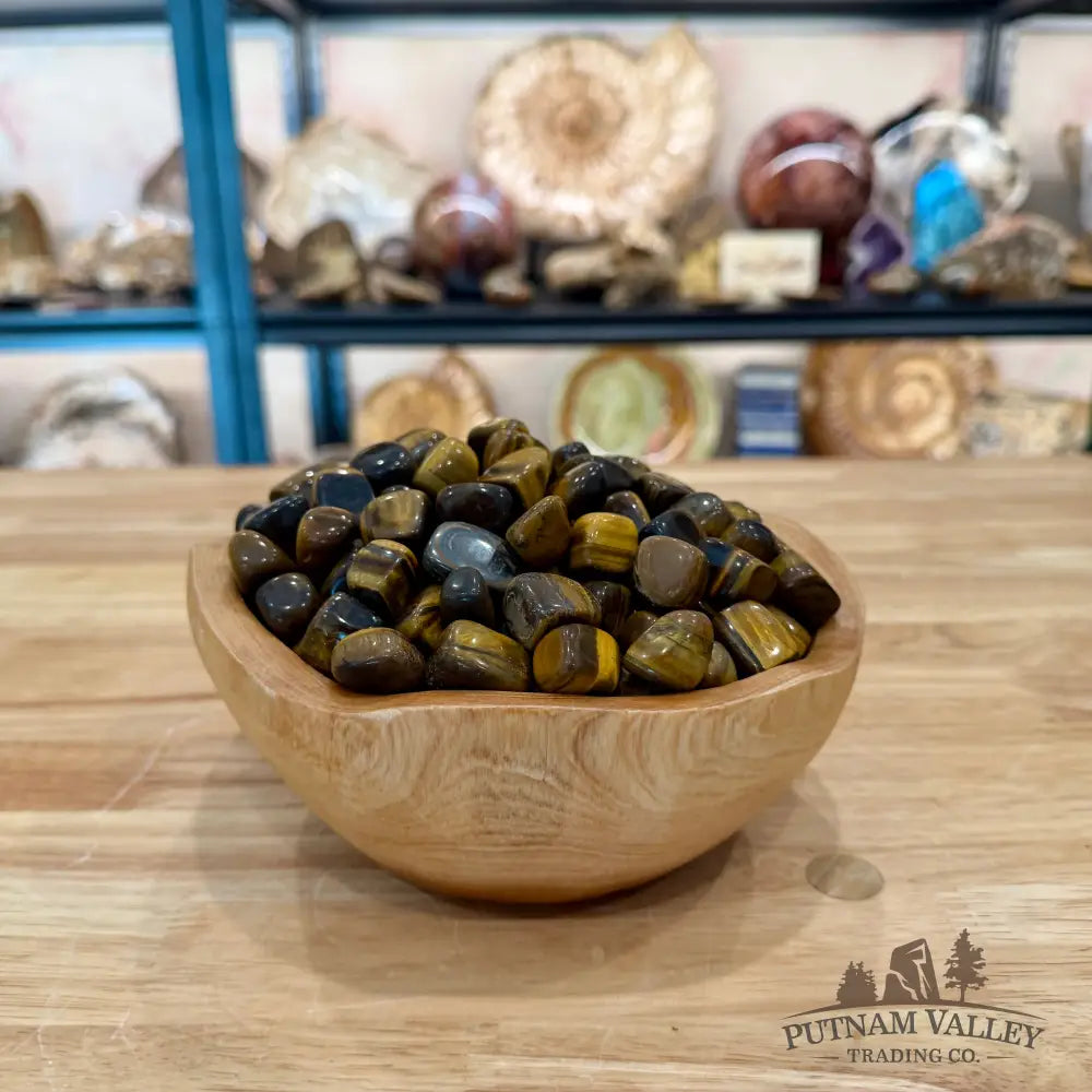 Tumbled Tiger Eye (Cubed Shapes) (½ lb) - Tumbled Stone