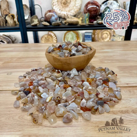 Tumbled Flower Agate (½ lb) | Freeform - Tumbled Stone