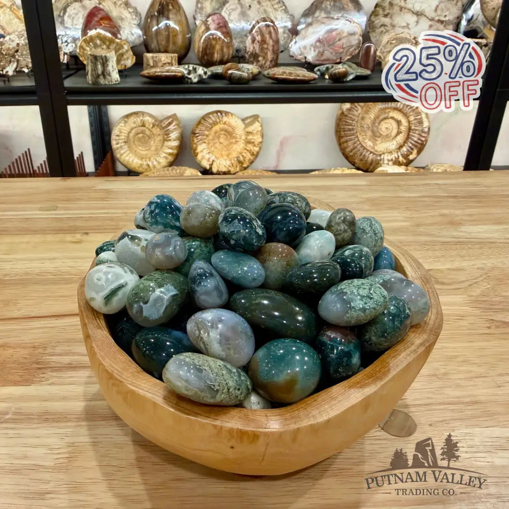 Tumbled Green Moss Agate (½ lb) Tumbled Stone