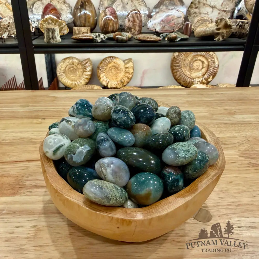 Tumbled Green Moss Agate (½ lb) Tumbled Stone