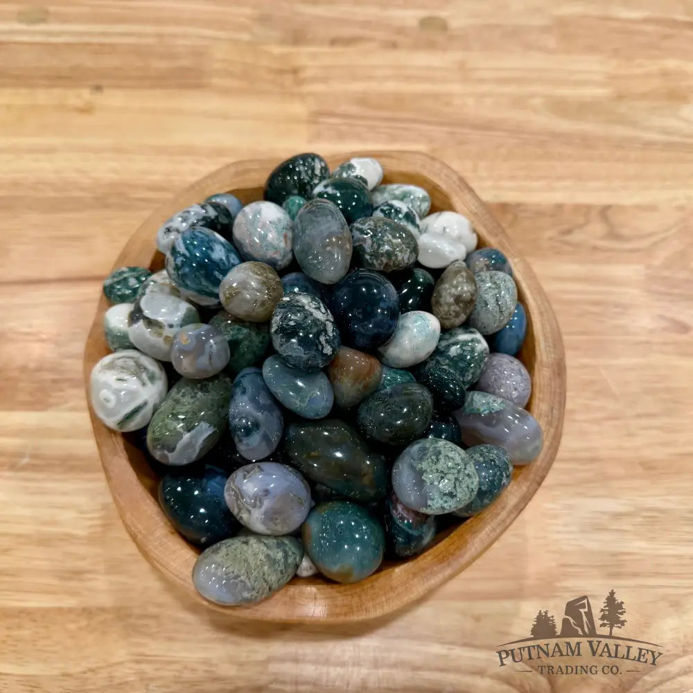 Tumbled Green Moss Agate (½ lb) Tumbled Stone