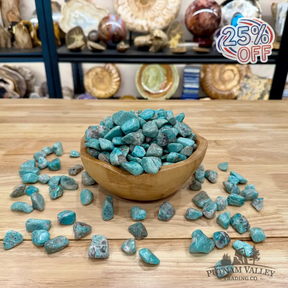 Tumbled Mozambique Amazonite (½ lb) - Tumbled Stone