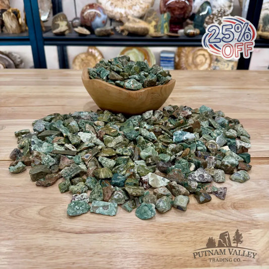 Tumbled Rainforest Jasper (½ lb) | Freeform - Tumbled Stone