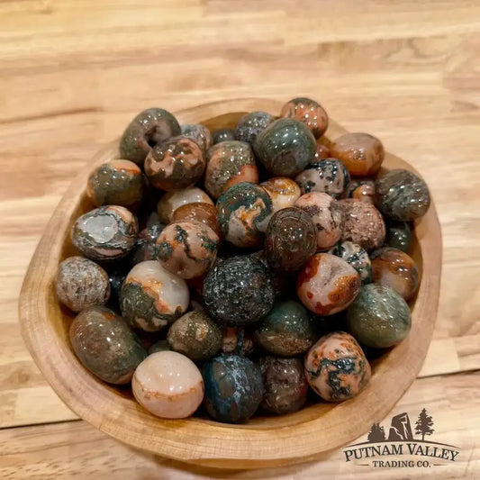 Tumbled Red Moss Agate (1/2lb) - Putnam Valley Trading Co.