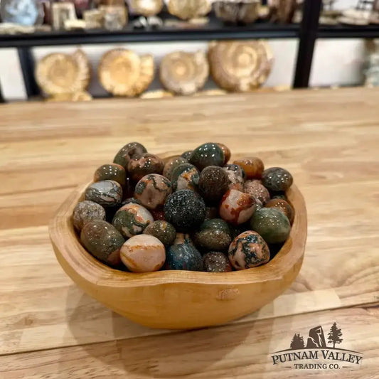 Tumbled Red Moss Agate (1/2lb) - Putnam Valley Trading Co.