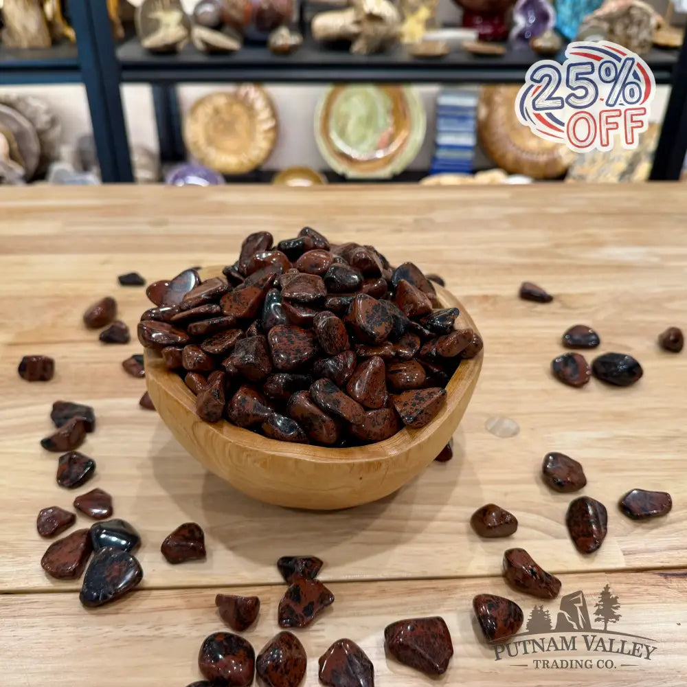 Tumbled Red Obsidian (½ lb) - Tumbled Stone