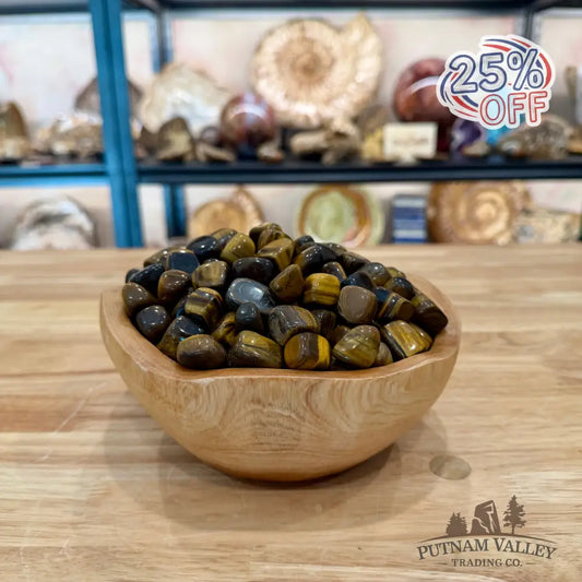 Tumbled Tiger Eye (Cubed Shapes) (½ lb) - Tumbled Stone