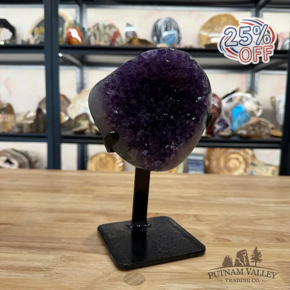 Amethyst Geode + Stand 8.5’’ - Accent