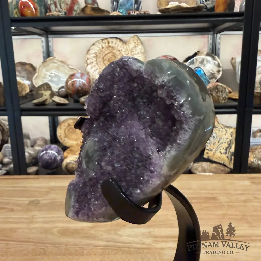 Amethyst Heart Geode + Stand 9.25’’ - Accent