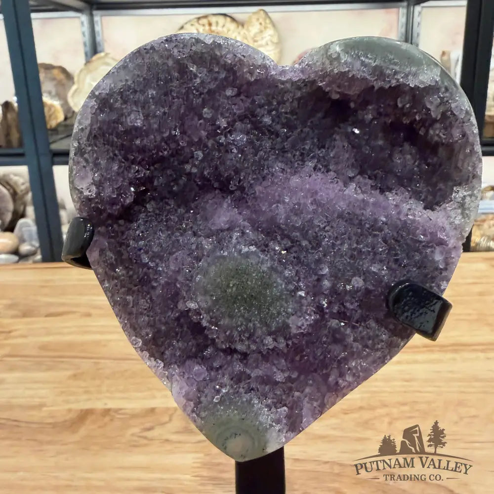 Amethyst Heart Geode + Stand 9.25’’ - Accent