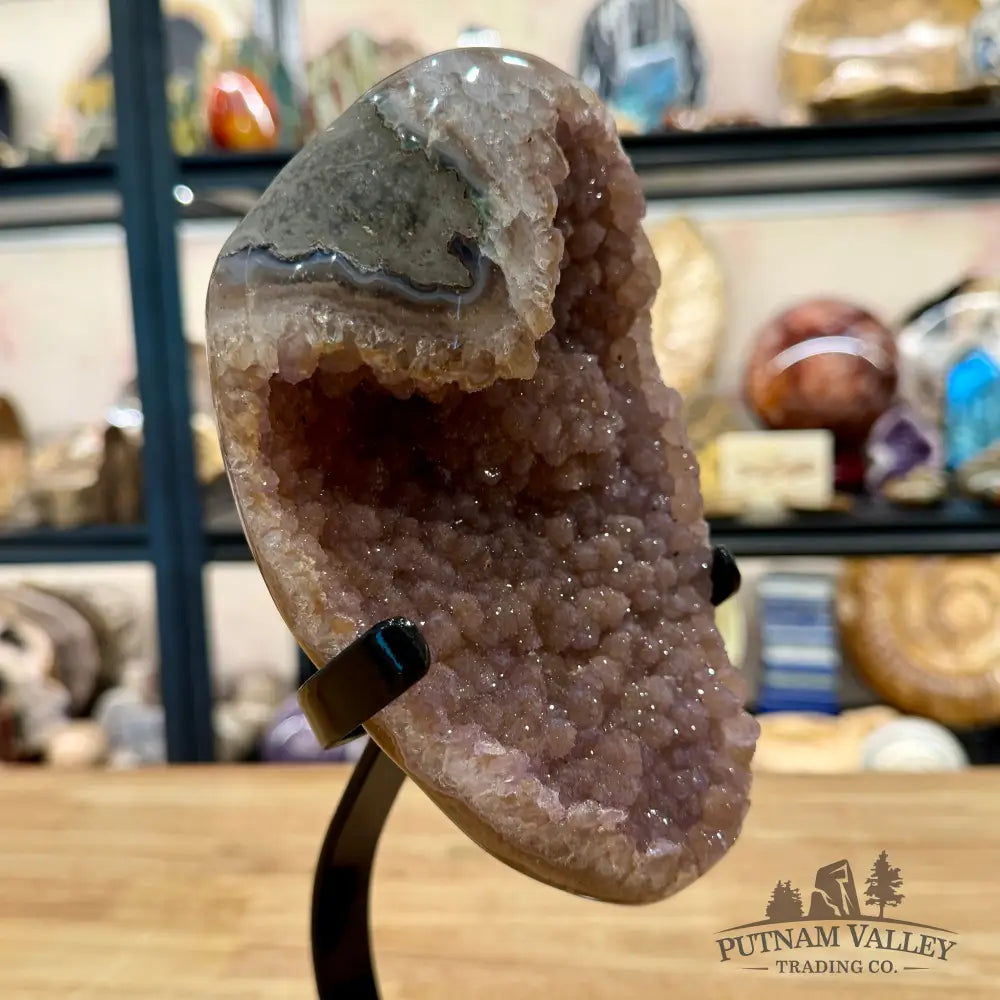 Pink Sugar Druzy Cluster + Stand 11.1’’ - Accent