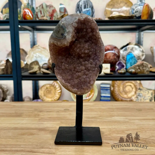Pink Sugar Druzy Cluster + Stand 11.1’’ - Accent