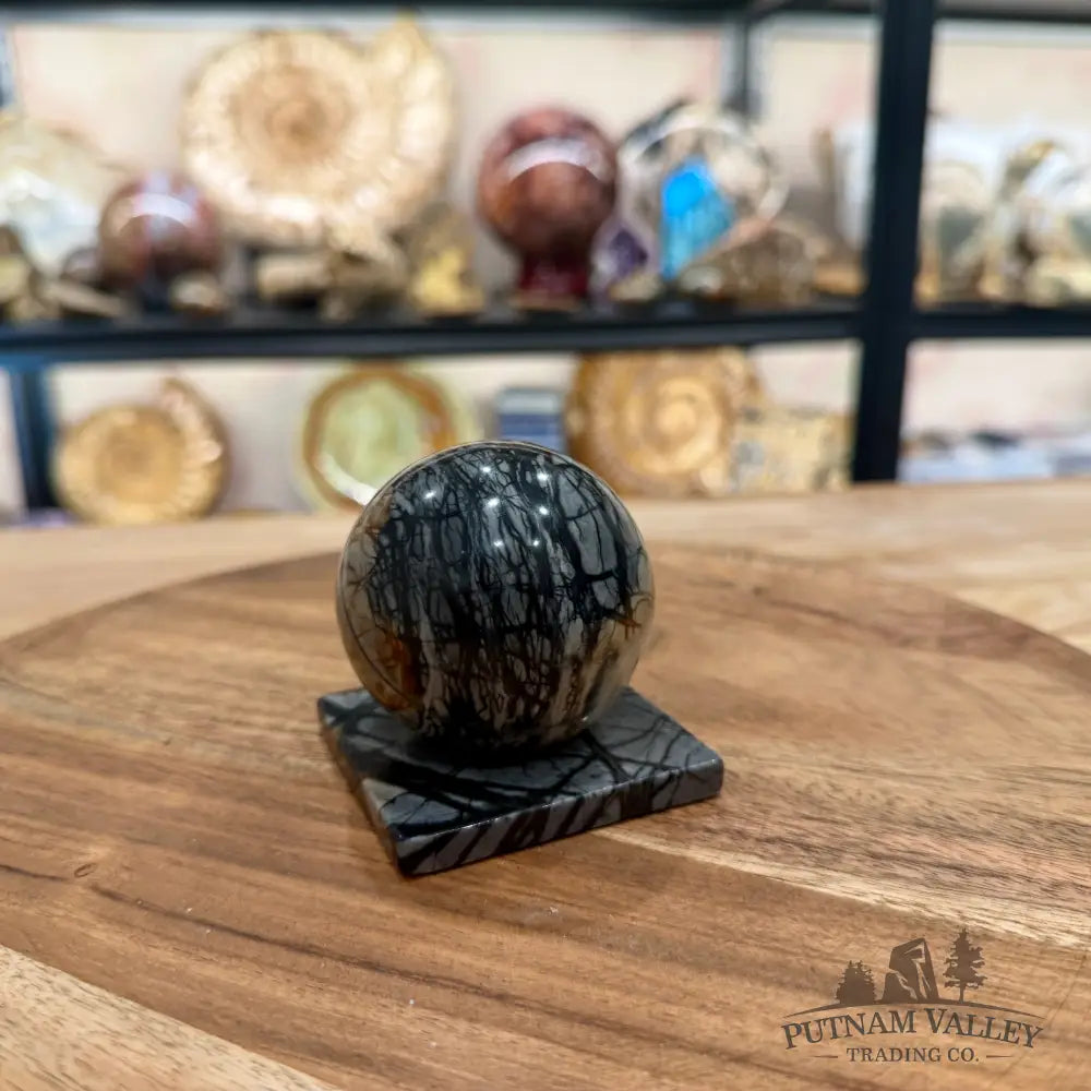 Utah Picasso Marble Sphere + Matching Stand 2.39’’ - Sphere