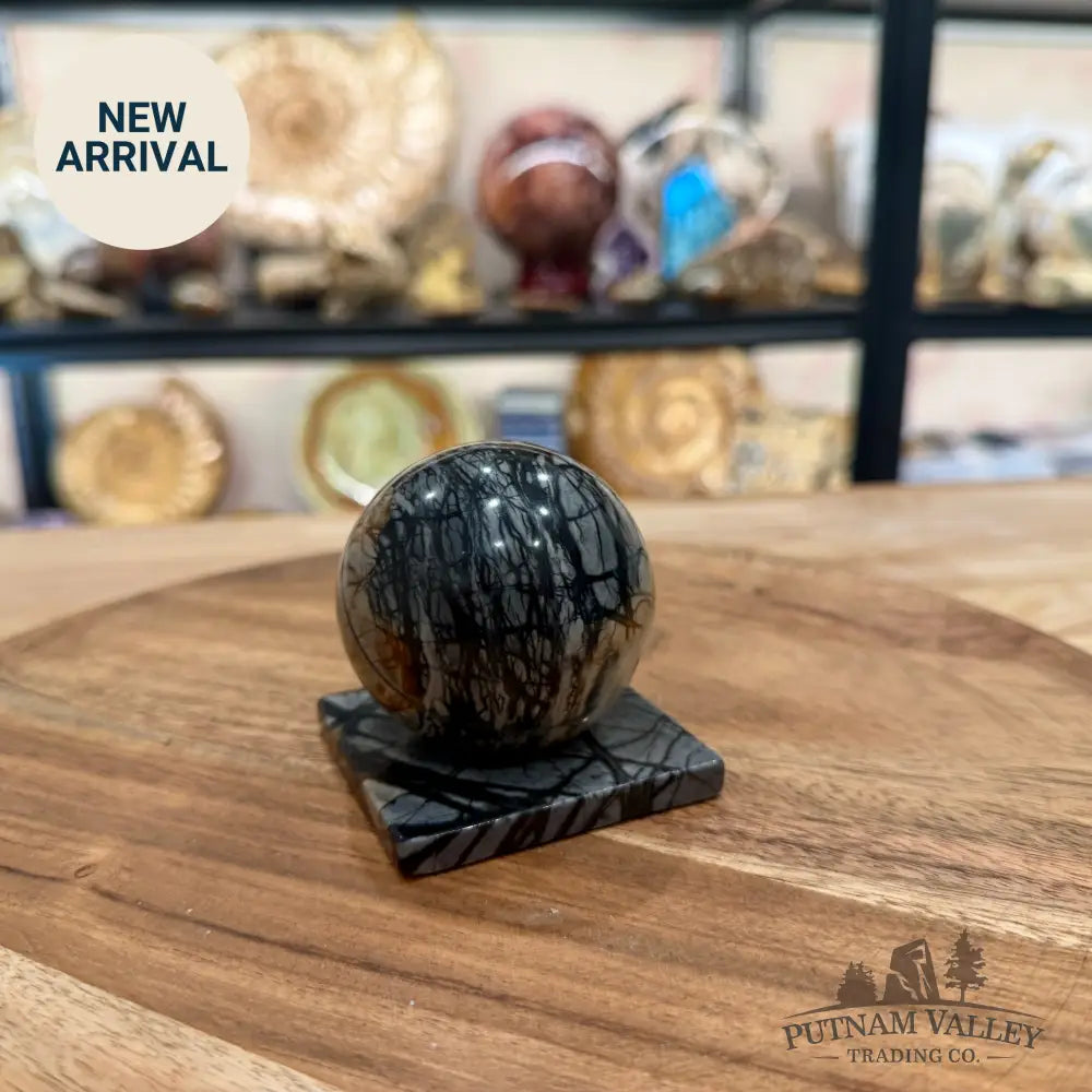 Utah Picasso Marble Sphere + Matching Stand 2.39’’ - Sphere