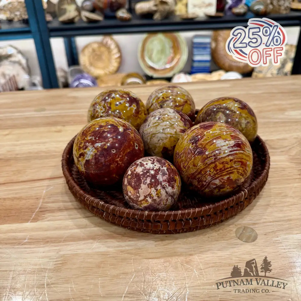Van Gogh Jasper Spheres | In Select Sizes - Sphere