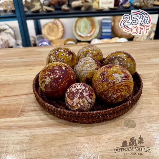 Van Gogh Jasper Spheres | In Select Sizes - Sphere