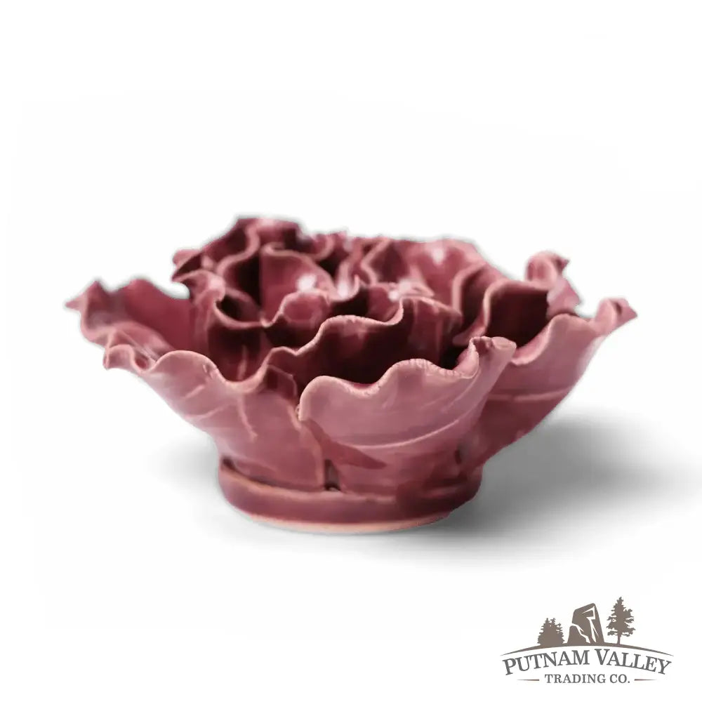 Ceramic Flower Wall Art Lettuce Purple Medium 5: Sea Lettuce Medium Purple Accent